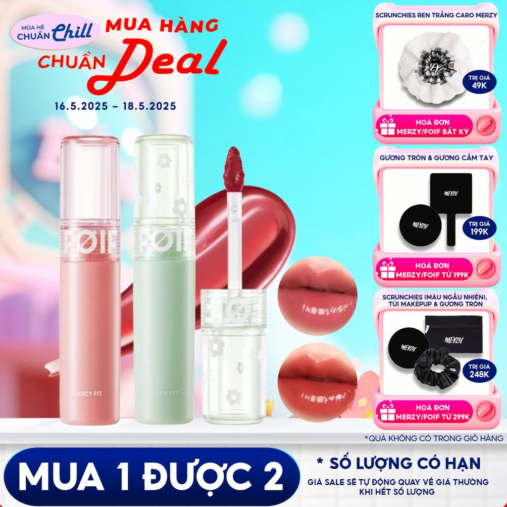 Son Tint Bóng Thuần Chay, Ẩm Mọng, Bền Màu FOIF Juicy Fit Tint