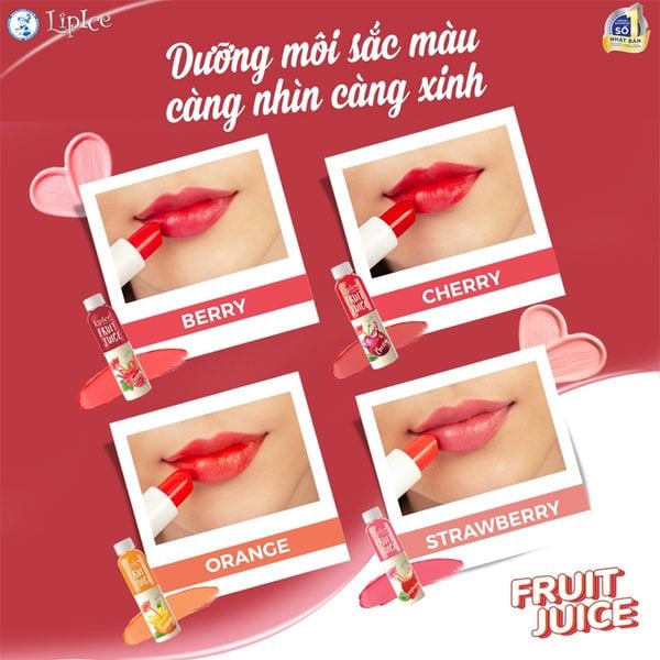  Son Dưỡng Có Màu Chiết Xuất Trái Cây LipIce Sheer Color Fruit Juice 4g 