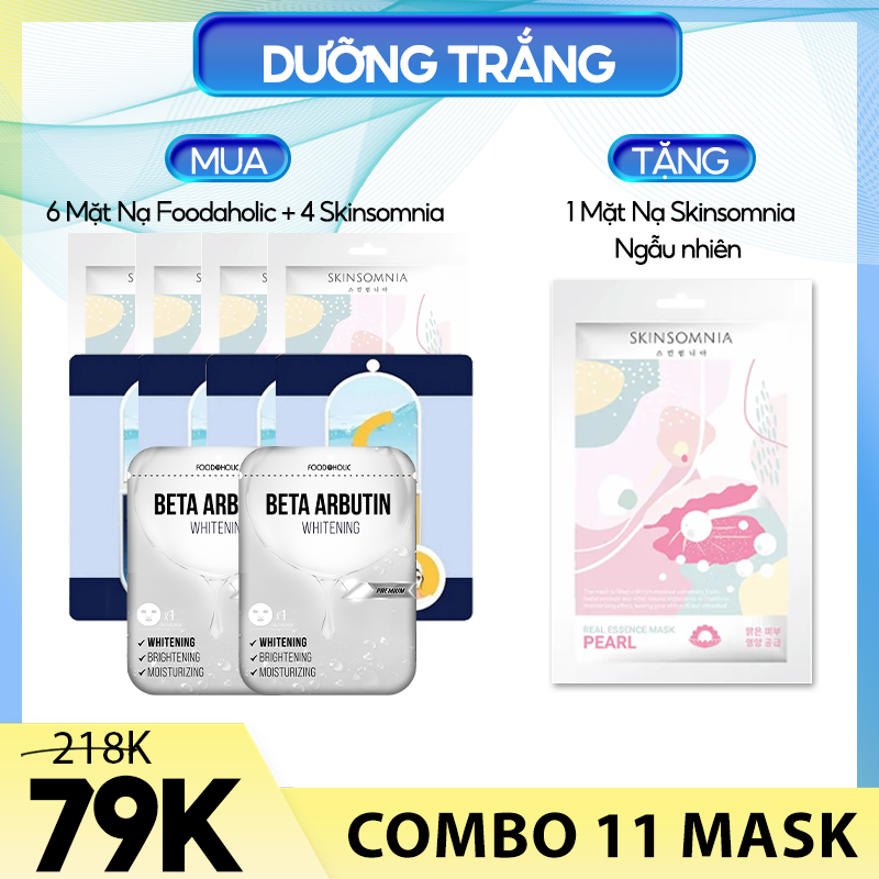 Combo Mặt Nạ (Dưỡng Trắng, Cấp Ẩm, Chống Lão Hóa, Giảm Mụn, Phục Hồi Da)