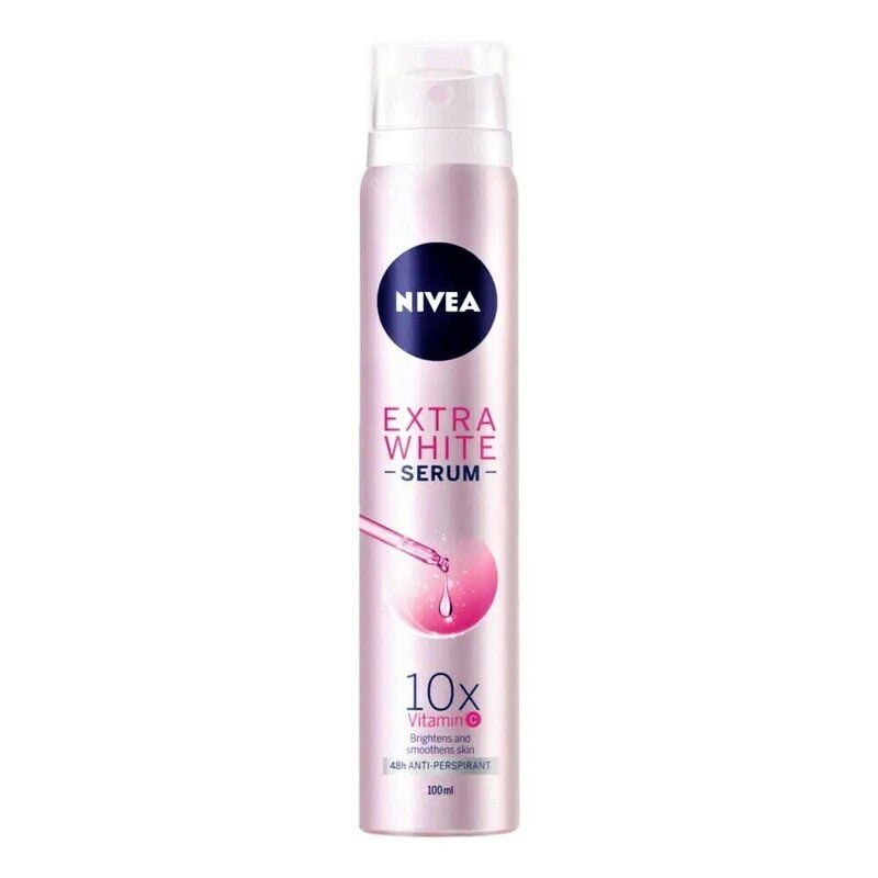 Xịt Khử Mùi Trắng Mịn Nivea Extra Bright Serum Spray 100ml