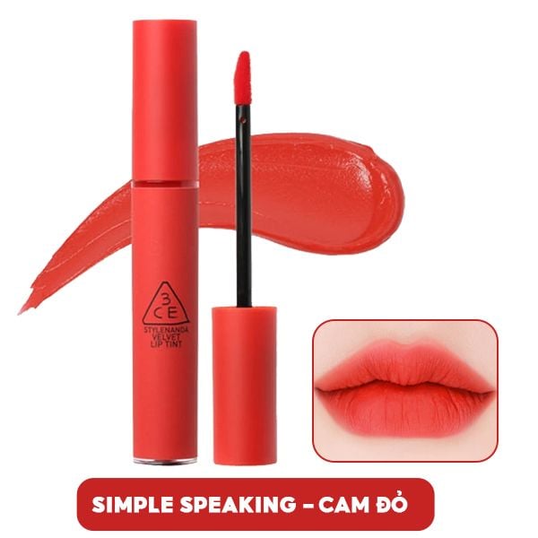 Son Kem Lì, Lên Màu Chuẩn 3CE Velvet Lip Tint 4g