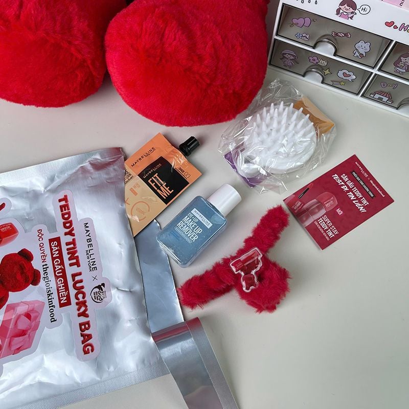 [Độc Quyền Thegioiskinfood] Maybelline Teddy Tint Lucky Bag - Săn Gấu Ghiền Trong Túi Mù