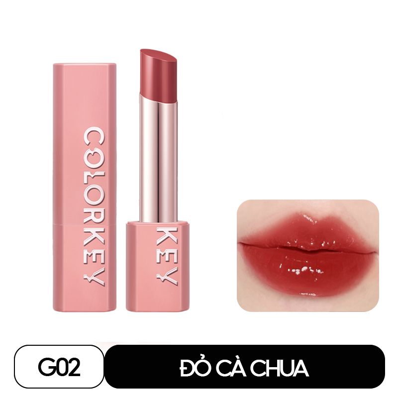 Son Thỏi Có Màu Dưỡng Ẩm, Căng Bóng Môi Colorkey Juicy Glow Lipstick 3g