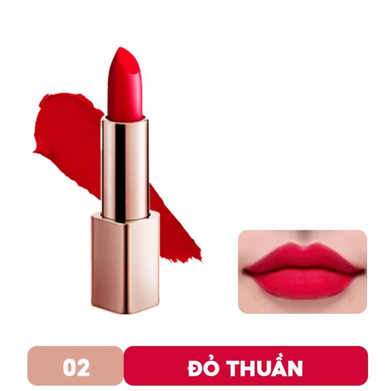 [Màu 1-8] Son Thỏi Lì Chất Siêu Mịn, Vỏ Vàng Cao Cấp G9Skin First V-Fit Lipstick