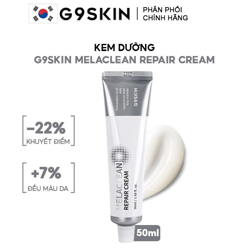 Kem Dưỡng Mờ Thâm Nám, Hỗ Trợ Dưỡng Sáng Da G9Skin Melaclean Repair Cream 50ml (date 8/2024)