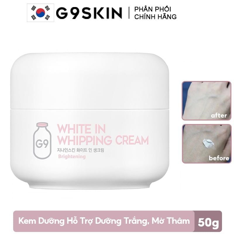 Kem Dưỡng Hỗ Trợ Dưỡng Trắng, Mờ Thâm, Tàn Nhang G9Skin White In Whipping Cream