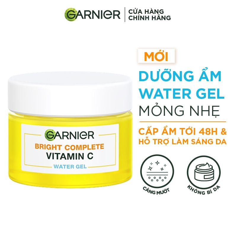 Gel Dưỡng Ẩm Garnier Hỗ Trợ Sáng Da Bright Complete Vitamin C Water-gel 50ml