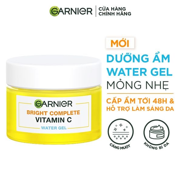  Gel Dưỡng Ẩm Garnier Hỗ Trợ Sáng Da Bright Complete Vitamin C Water-gel 50ml 