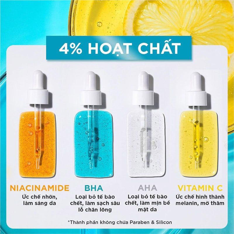 Serum Garnier Tinh Chất Dưỡng Sáng Da, Mờ Thâm Nám Garnier Skin Naturals Bright Complete Anti - Acne Booster Serum