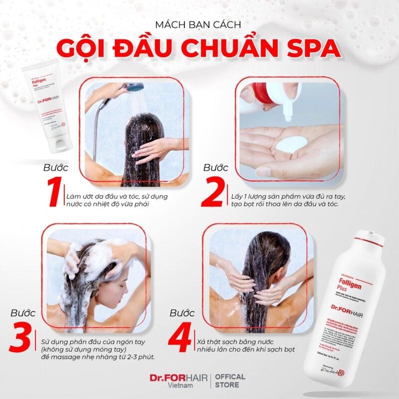 Dầu Gội Giảm Rụng Tóc, Giảm Dầu Dr.FORHAIR Folligen Plus Shampoo