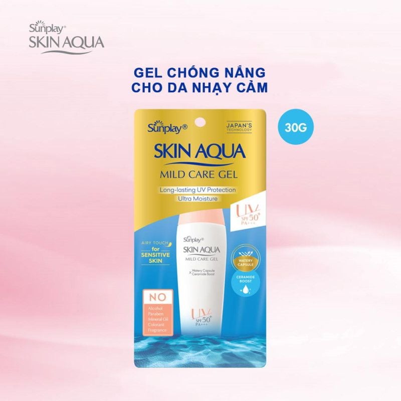 Kem Chống Nắng Sunplay Dành Cho Da Nhạy Cảm Skin Aqua Mild Care Gel SPF50 +/ PA +++ 25g