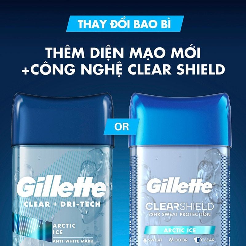 Lăn Khử Mùi Gillette Hỗ Trợ Giảm Tiết Mồ Hôi Dạng Gel Clear + Dri-Tech Anti-Perspirant 107g (Che tên sản phẩm khi giao hàng)
