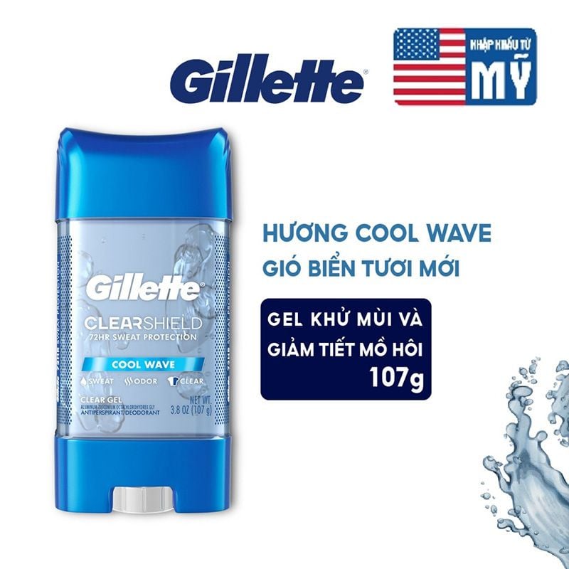 Lăn Khử Mùi Gillette Hỗ Trợ Giảm Tiết Mồ Hôi Dạng Gel Clear + Dri-Tech Anti-Perspirant 107g (Che tên sản phẩm khi giao hàng)