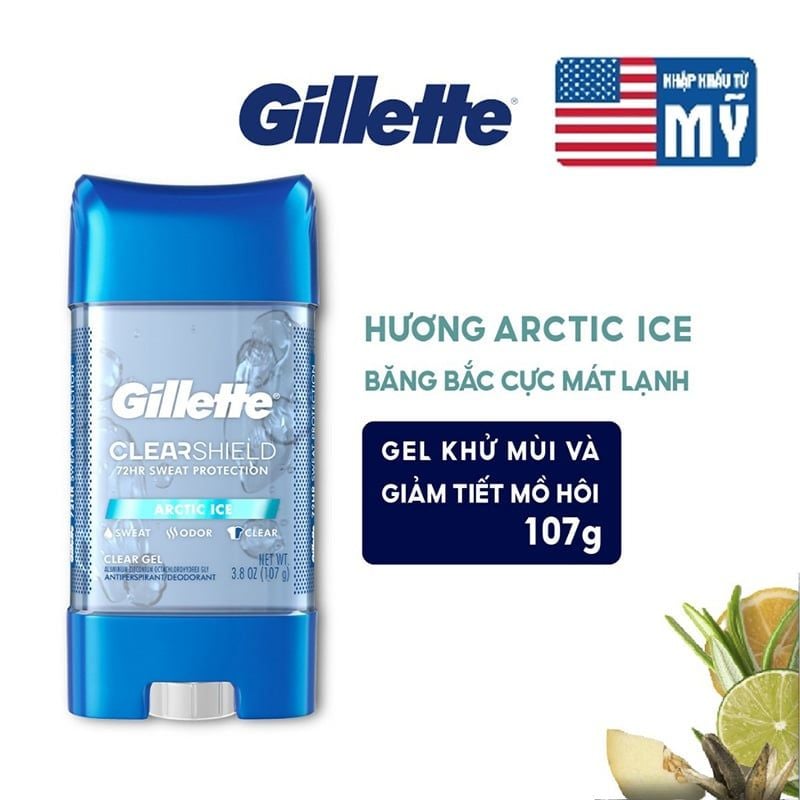 Lăn Khử Mùi Gillette Hỗ Trợ Giảm Tiết Mồ Hôi Dạng Gel Clear + Dri-Tech Anti-Perspirant 107g (Che tên sản phẩm khi giao hàng)