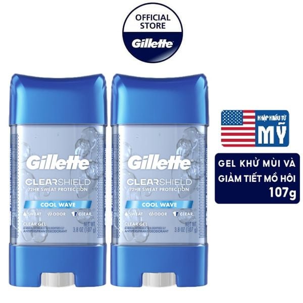 Lăn Khử Mùi Hỗ Trợ Giảm Tiết Mồ Hôi Dạng Gel Gillette Clear + Dri-Tech Anti-Perspirant 107g (Che tên sản phẩm khi giao hàng)