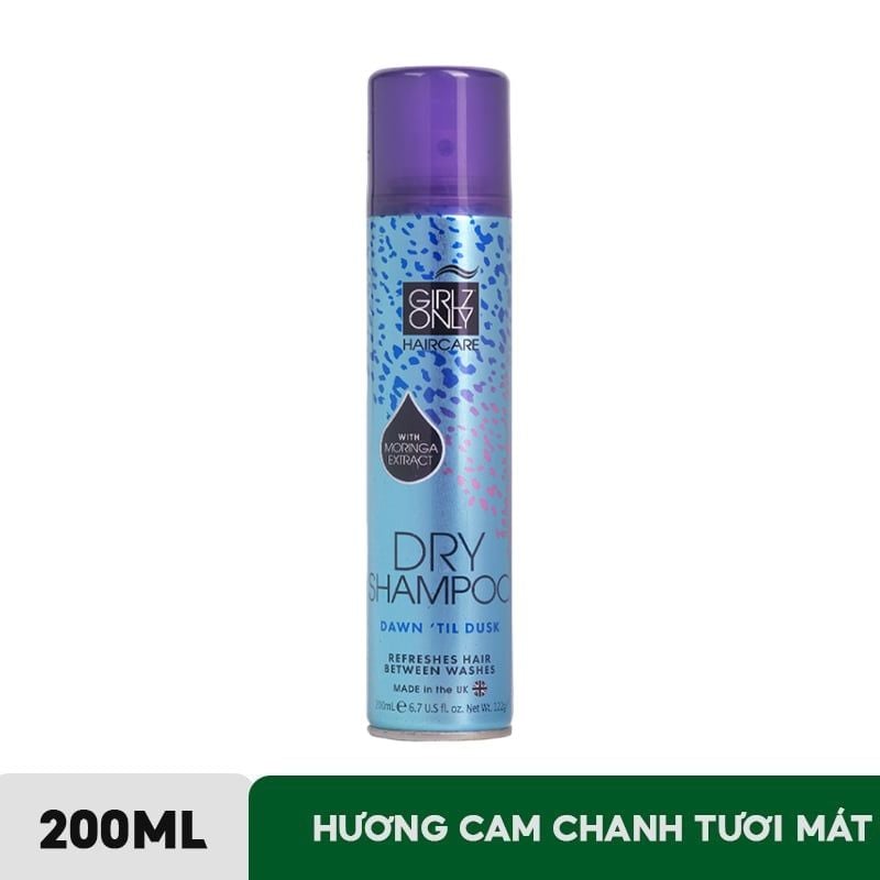 Dầu Gội Khô Girlz Only Dry Shampoo (Party Nights/ Dawn Til Dusk/ Dazzling Volume/ No Residue Nude)