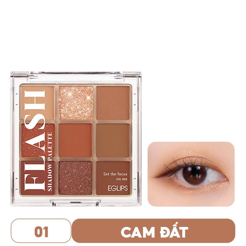 Bảng Phấn Mắt 9 Ô Xinh Xắn Eglips Flash Shadow Palette - 01 Sunset Crush