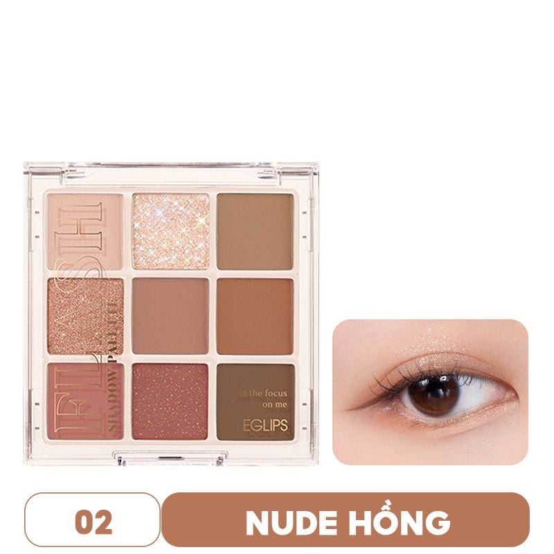 Bảng Phấn Mắt 9 Ô Xinh Xắn Eglips Flash Shadow Palette - 01 Sunset Crush