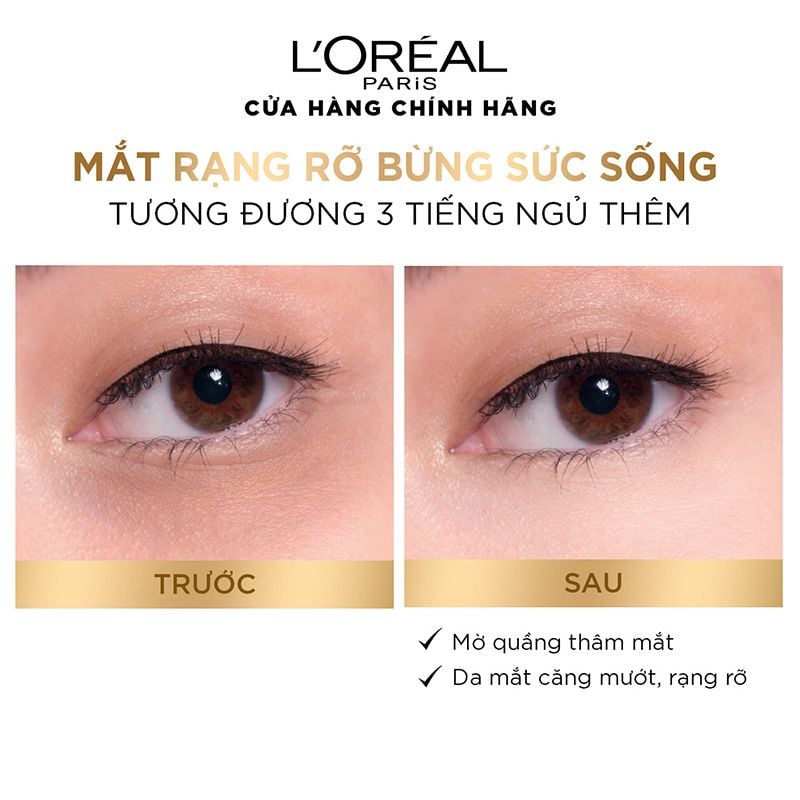 Serum L'oreal Dưỡng Sáng, Mờ Thâm Vùng Mắt Paris Glycolic - Bright Dark Circle Eye Serum 20ml