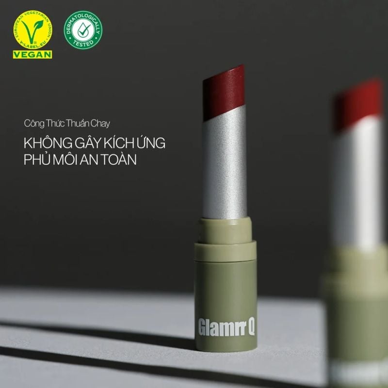 Son Dưỡng Có Màu Glamrr Q Thuần Chay Vegan Super Lip Balm 4.5g