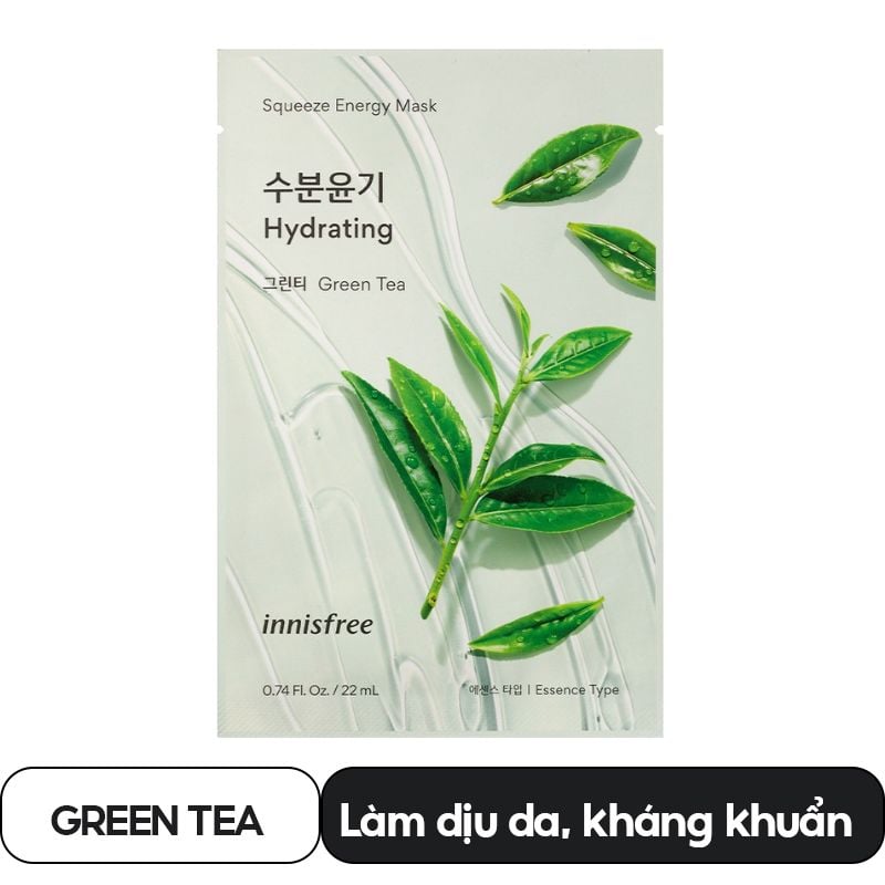 Mặt Nạ Miếng Innisfree Chiết Xuất Từ Thiên Nhiên Squeeze Energy Mask 22ml