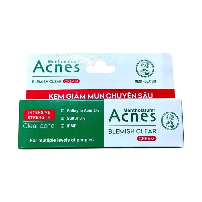 Kem Giảm Mụn Acnes Làm Khô Nhân Mụn Nhanh Blemish Clear Cream 10g