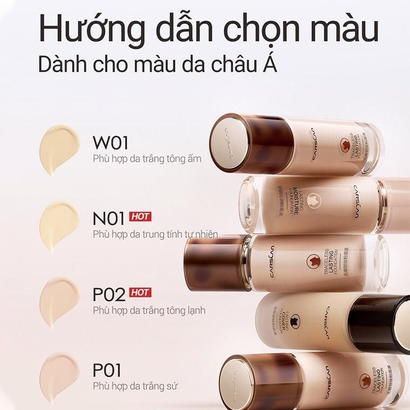 Kem Nền Carslan Dưỡng Ẩm, Kiềm Dầu Lâu Trôi Lasting Foundation 30g