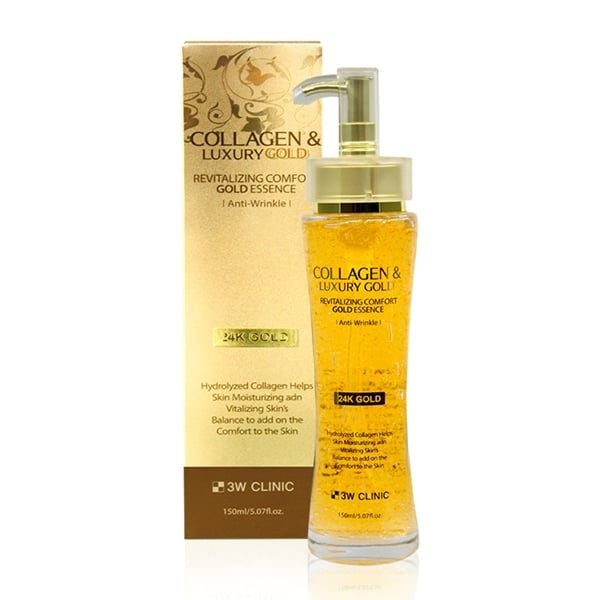 Tinh Chất Dưỡng Trắng, Tái Tạo Da, Chống Lão Hóa 3W Clinic Collagen & Luxury Gold Revitalizing Comfort Gold Essence 150ml