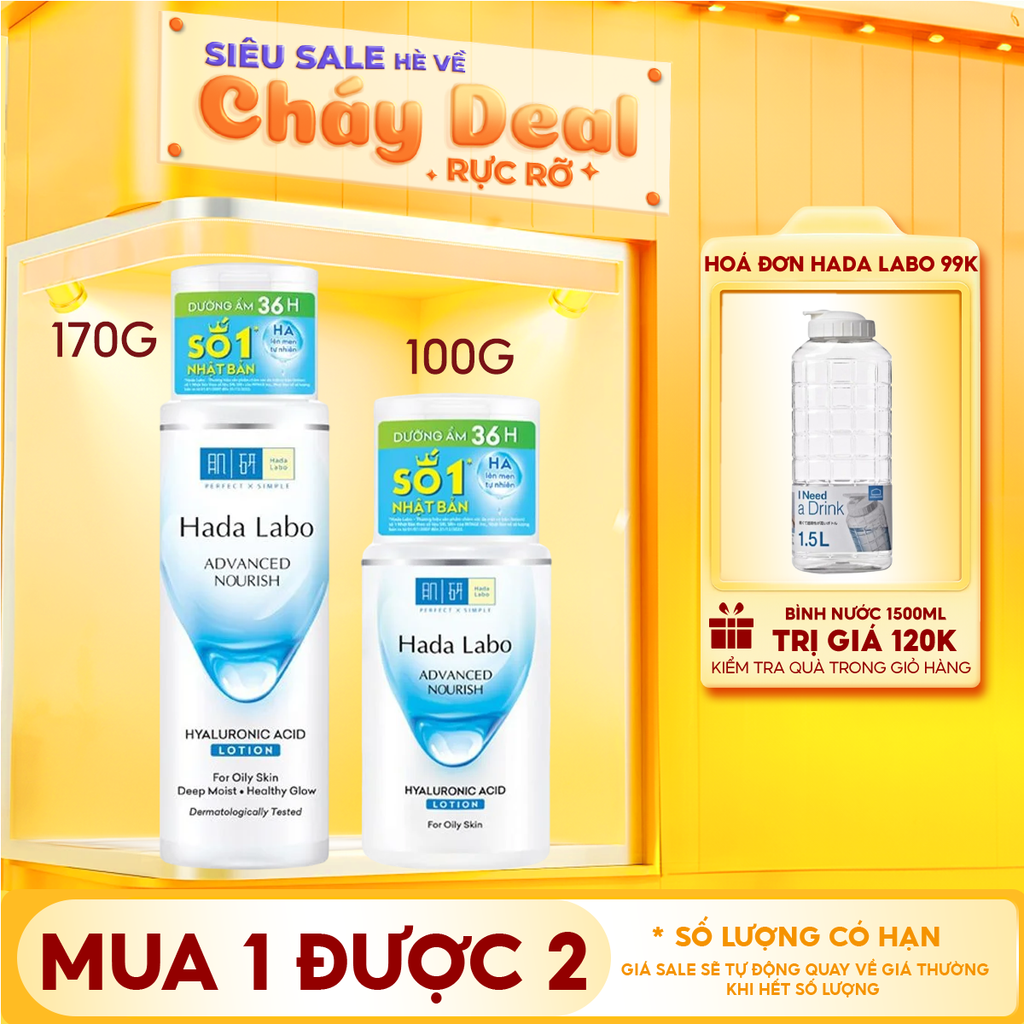 Nước Hoa Hồng Hada Labo Dưỡng Ẩm Dành Cho Da Dầu Advanced Nourish Hyaluronic Acid Lotion