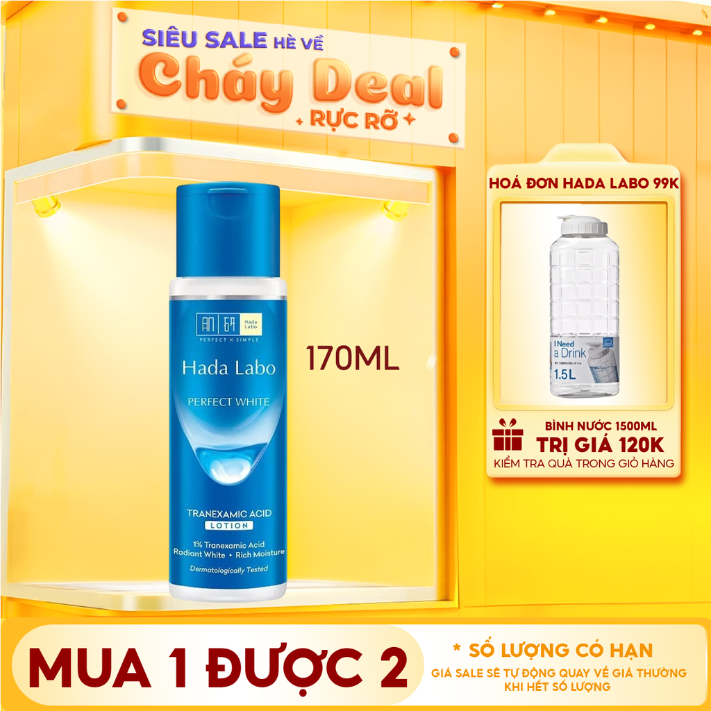 Nước Hoa Hồng Hada Labo Dưỡng Sáng Da, Hỗ Trợ Giảm Thâm Sạm Perfect White Tranexamic Acid Lotion