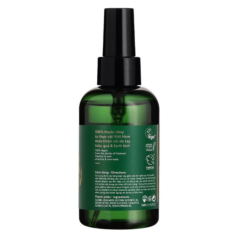 Nước Rửa Tay Khô Cocoon Chiết Xuất Khuynh Diệp, Bạc Hà Eucalyptus & Mint Hand Sanitizer 140ml