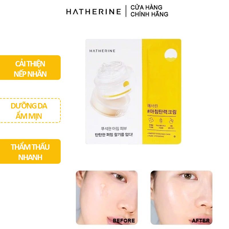 Kem Dưỡng Dạng Gel Cải Thiện Nếp Nhăn Giúp Da Đàn Hồi Hatherine Morning Boost Clear Firming Cream