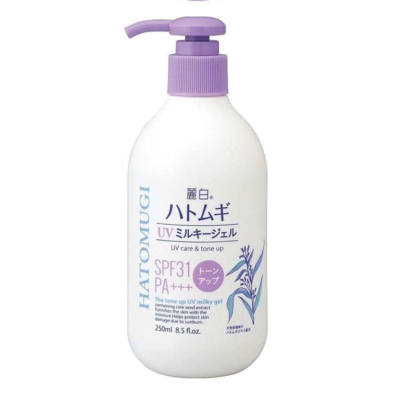 Sữa Dưỡng Thể Hatomugi Nâng Tông Da, Chống Nắng UV Care & Tone Up SPF31/PA+++ 250ml