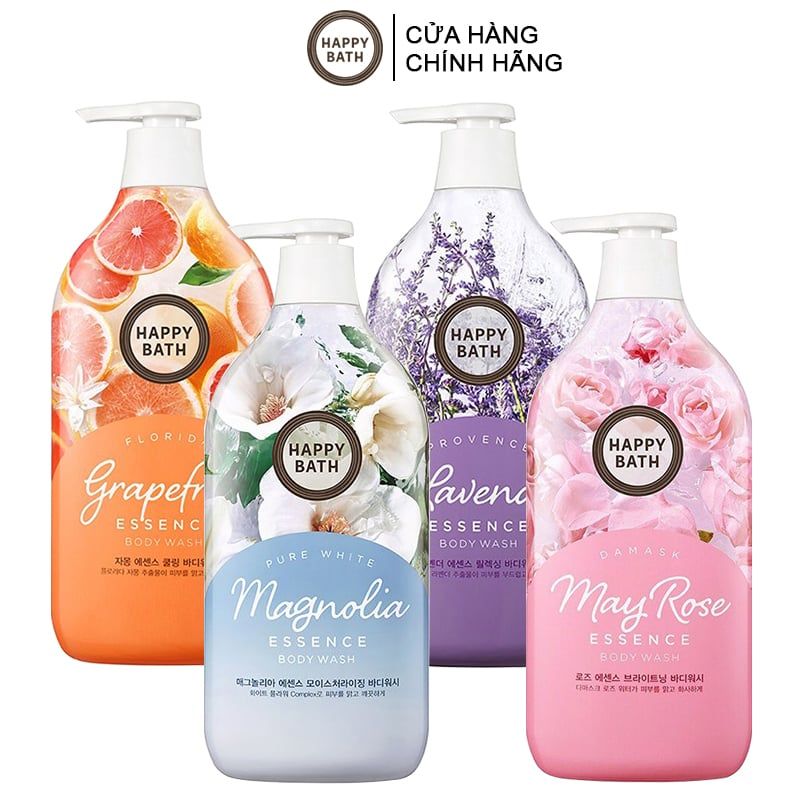 [900g] Sữa Tắm Cao Cấp Tinh Chất Hoa Thiên Nhiên Happy Bath Essence Body Wash - LAVENDER