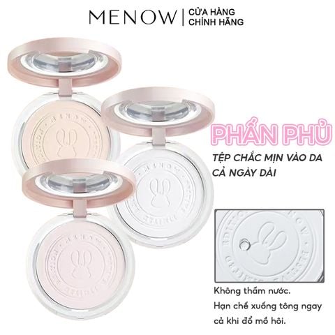 [Vietnam Edition] Phấn Phủ Nén MENOW Kiềm Dầu, Không Thấm Nước Matte Tulle Makeup Powder 8.5g