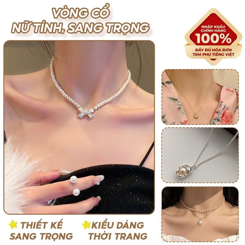 [NHẬP KHẨU] Vòng Cổ Nhiều Lớp, Phong Cách Thời Trang Nữ Tính Sang Trọng UNK Fashion Necklace