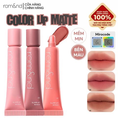 Son Bùn Romand Kiêm Má Hồng Mịn Lì Color Lip Matte 8g