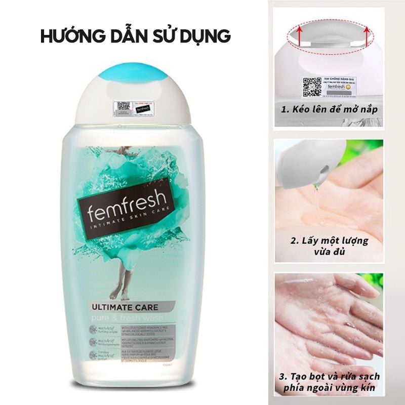 Dung Dịch Vệ Sinh Phụ Nữ Femfresh Dành Cho Da Nhạy Cảm Pure & Fresh Wash 250ml (Che tên sản phẩm khi giao hàng)