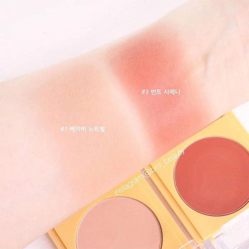 Phấn Má Hồng Dạng Nén Kiềm Dầu, Lâu Trôi Merzy The Heritage Blusher #BL2 TERRA COTTA