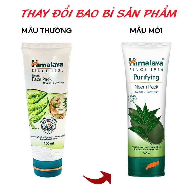 Mặt Nạ Đất Sét Himalaya Kiểm Soát Dầu Chiết Xuất lá Neem Neem Face Pack