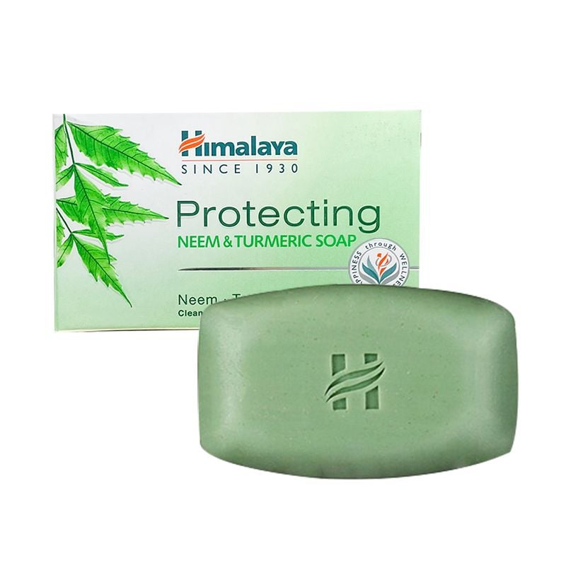 Xà Phòng Himalaya Làm Sạch Da, Hỗ Trợ Cải Thiện Mụn Chiết Xuất Lá Neem Protecting Neem & Turmeric Soap 75g