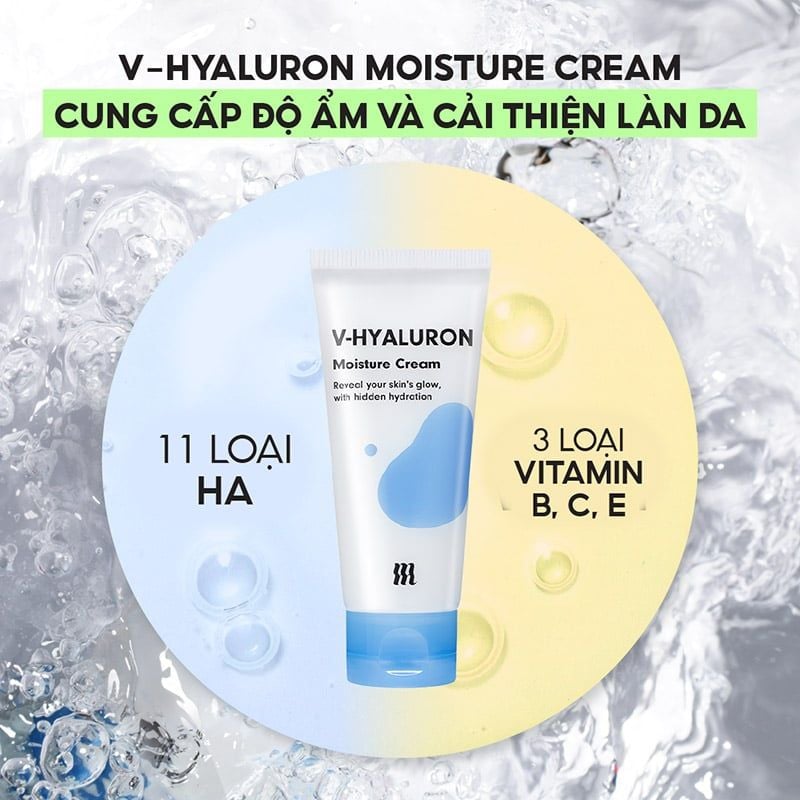Kem Dưỡng Cấp Nước, Dưỡng Ẩm Sâu Cho Da By Merzy V-Hyaluronic Acid Moisture Cream 100ml