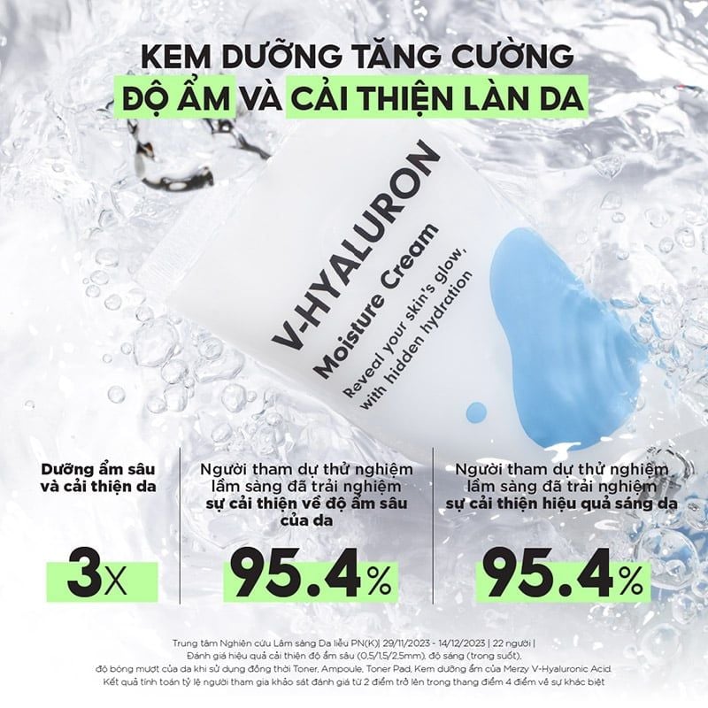 Kem Dưỡng Cấp Nước, Dưỡng Ẩm Sâu Cho Da By Merzy V-Hyaluronic Acid Moisture Cream 100ml