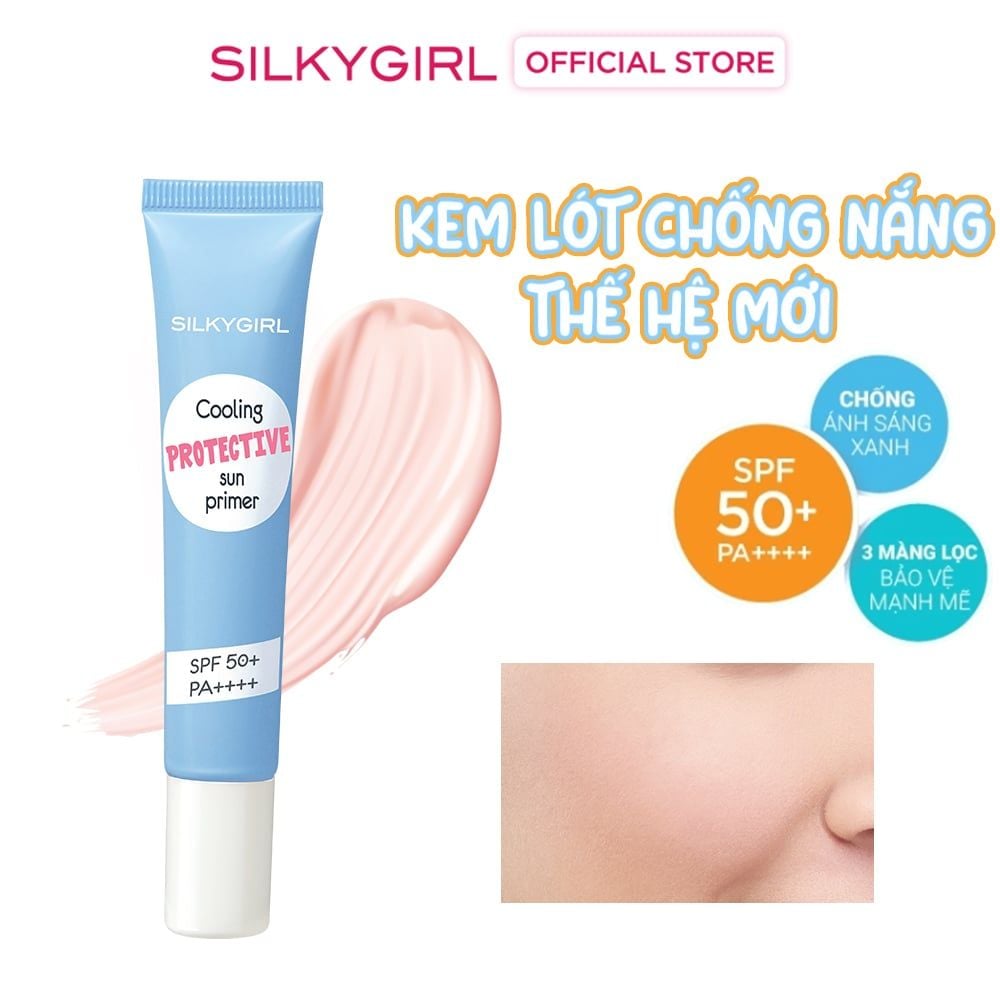 Kem Lót Chống Nắng Silkygirl Kiềm Dầu, Che Phủ Lỗ Chân Lông Cooling Protective Sun Primer 15ml