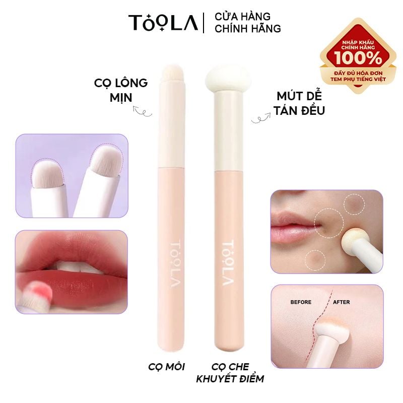 [NHẬP KHẨU] Cọ Tán Son Môi, Che Khuyết Điểm Đầu Tròn Siêu Mịn Đa Năng TOOLA Brush