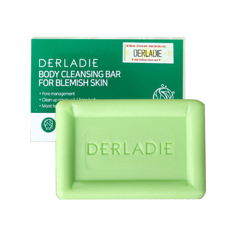 Xà Phòng Hỗ Trợ Giảm Mụn Cơ Thể Derladie Body Cleansing Bar For Blemish Skin 50g