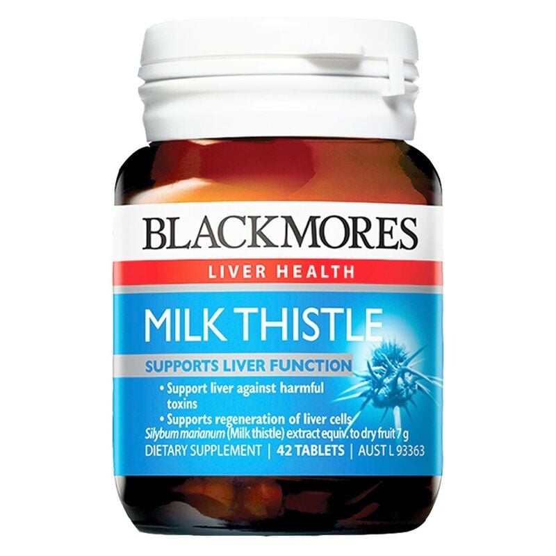 [42 Viên/Lọ] Viên Uống Giải Độc Gan, Cải Thiện Da Mụn Blackmores Liver Health Milk Thistle