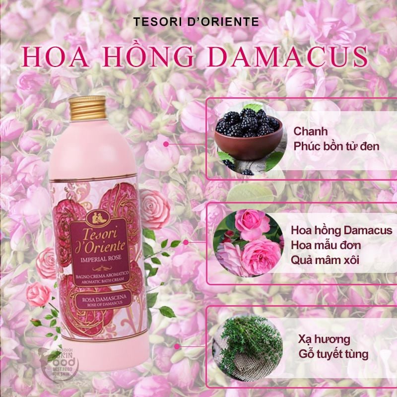Sữa Tắm Tesori d'Oriente Hương Nước Hoa Ý Nhiều Mùi Aromatic Bath Cream