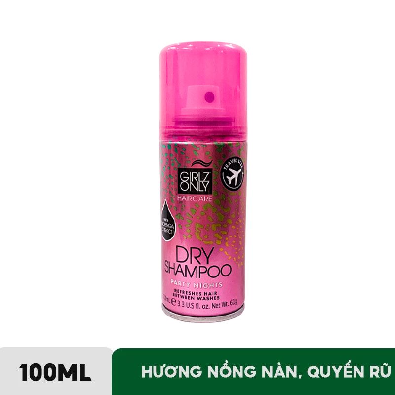 Dầu Gội Khô Girlz Only Dry Shampoo (Party Nights/ Dawn Til Dusk/ Dazzling Volume/ No Residue Nude)