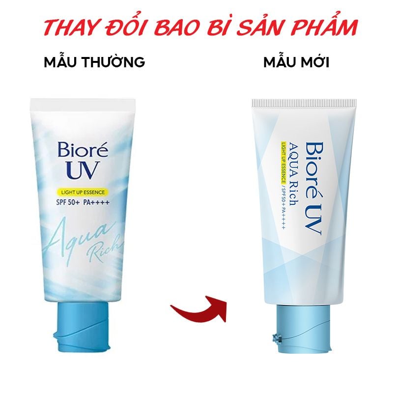 Tinh Chất Chống Nắng Giúp Da Sáng Rạng Rỡ Bioré UV Aqua Rich Light Up Essence SPF50+/++++ 70g